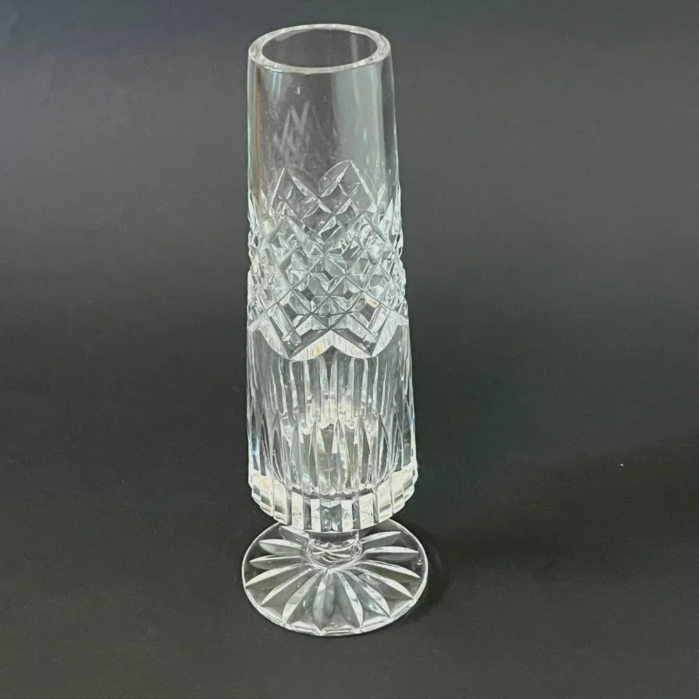 Crystal Footed Bud Vase 6-7/8